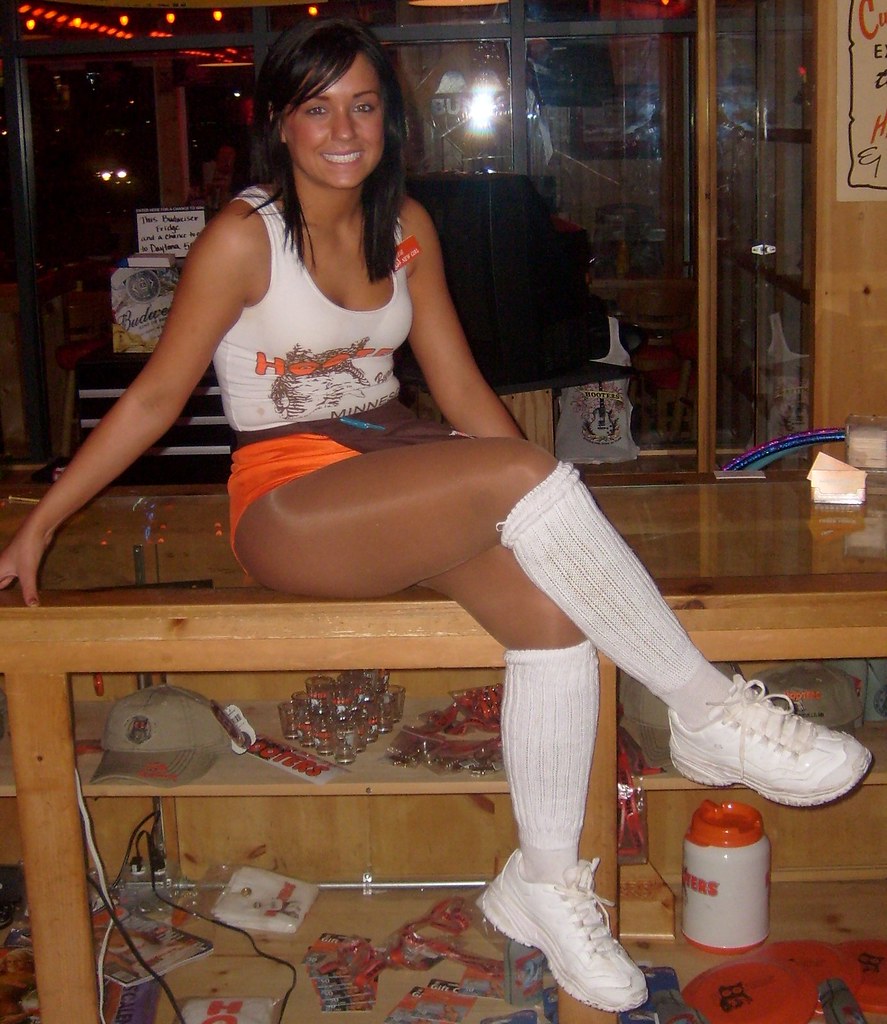 Whats under white hooters socks compilation