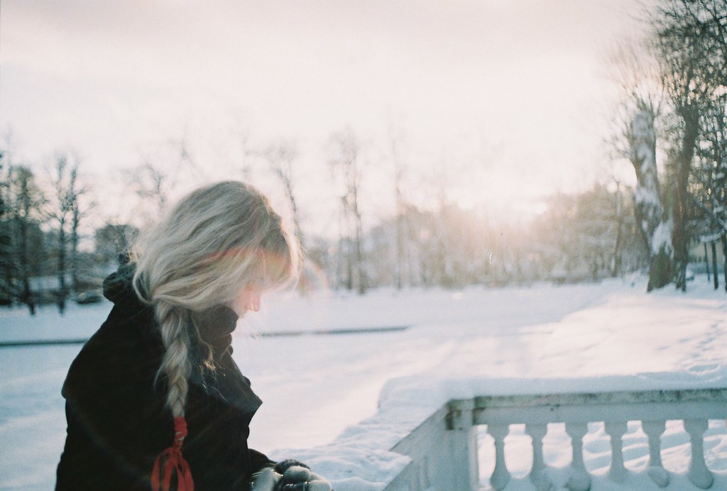 Фото Девушек Блондинок Зимой
