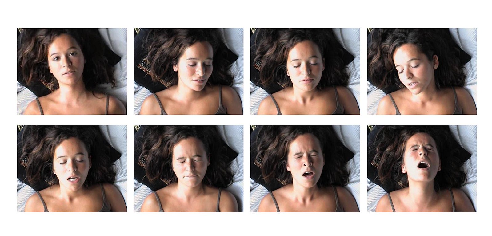 Лицо женщин до во время и после оргазма