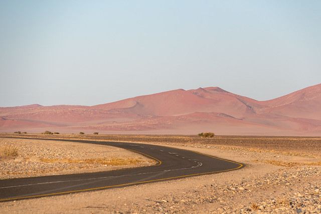 the (paved!) road to Sossusvlei