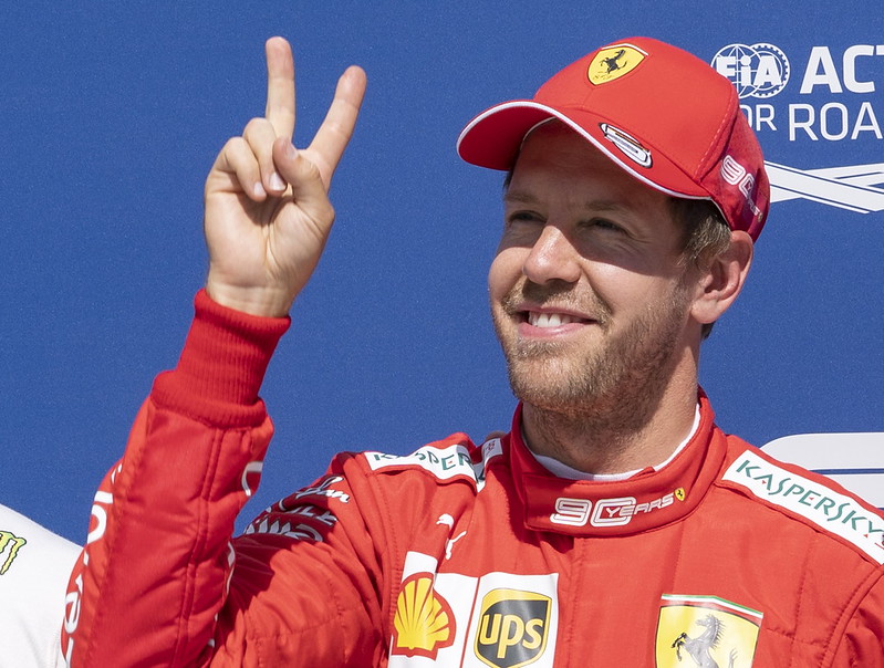 Sebastian Vettel奪下竿位。（達志影像）
