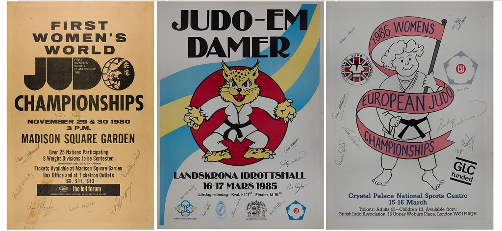 柔道比赛宣传海报的例子，1980年.