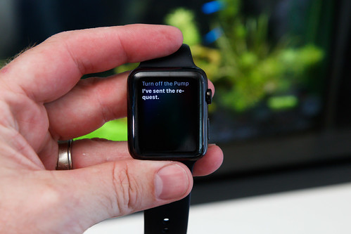 use smart plugs and apple watch to control aquarium pump operation