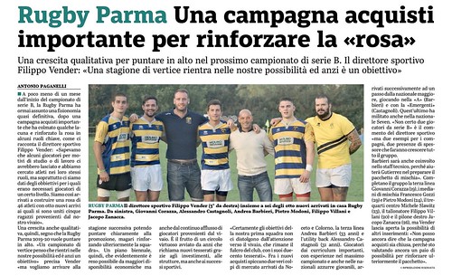 Gazzetta di Parma 25.09.19 - Nuovi arrivi alla RPFC