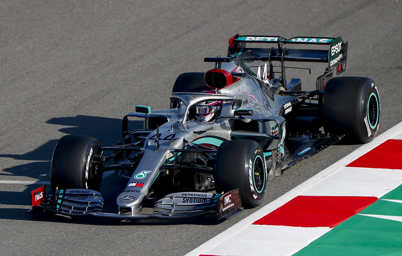 Lewis Hamilton的賓士賽車。（達志影像資料照）