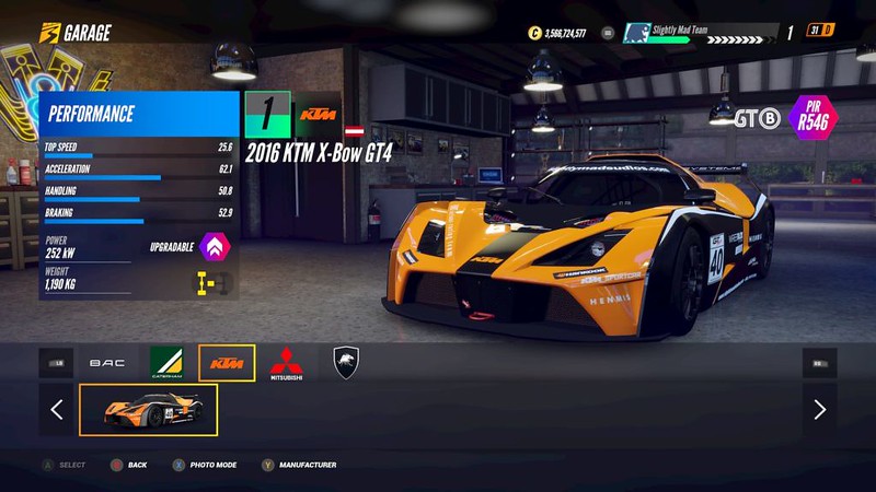 Project CARS 3 Player Garage