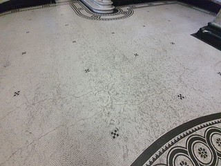 Cracks in the mosaic floor City Hall