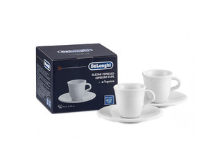 Set 2 tazzine caffè ceramica bianca De Longhi 5513283721