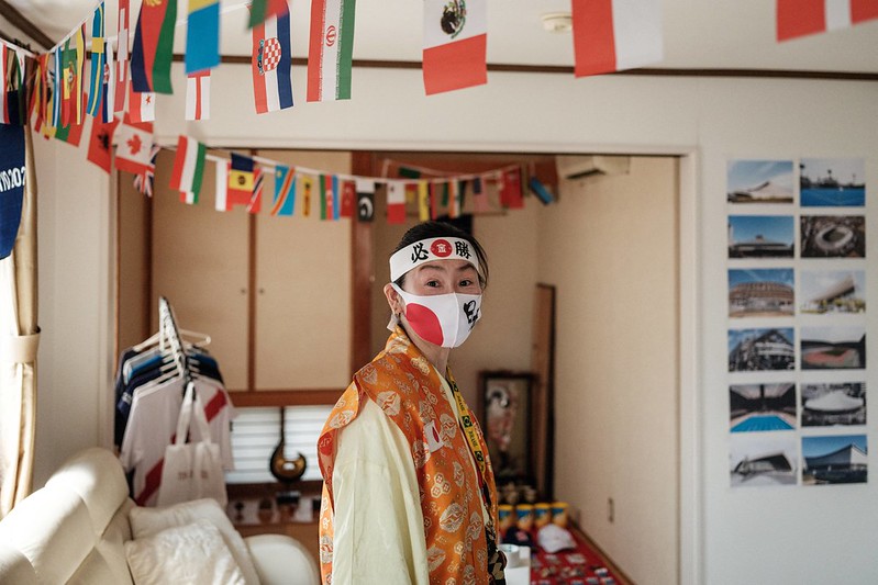 日本奧運超級粉絲石川恭子將自己的家裝成完全的奧運style。【AFP授權】