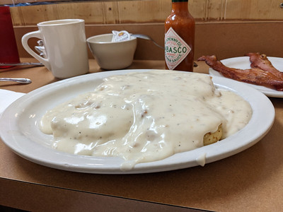 biscuits and a LOT of gravy @ Gateway Breakfast House