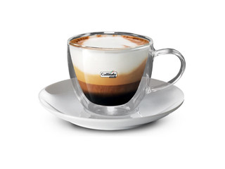 Set 2 tazzine cappuccino vetro macchine caffè Caffitaly AC0100300