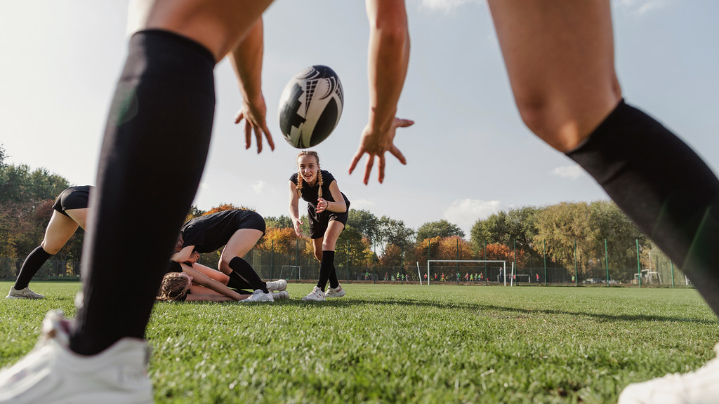 Image of girls rugby. 