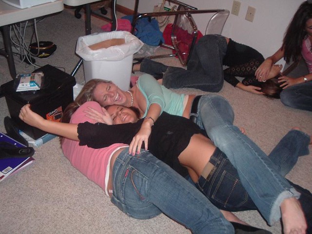 College slut woke after party from