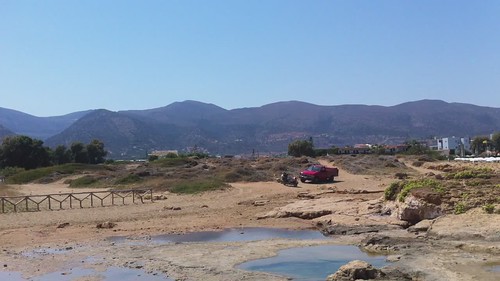 Malia, Malia Bay,Coast and Potamos Blue Flag Beach in Crete, Greece