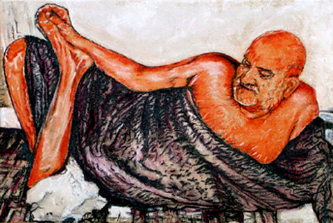 vrndavan classic baba painting by Richard Lazzara SHANKAR