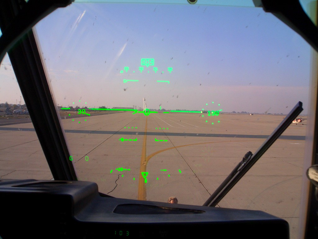 C-130J: Co-pilot's head-up display panel