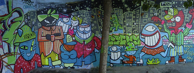 Cha and Pez graffiti, Barcelona