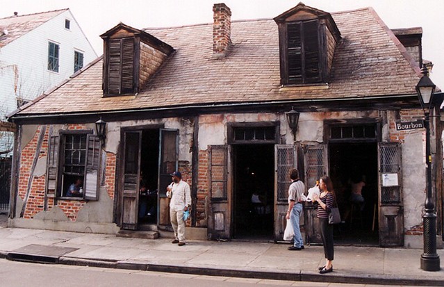 Oldest pub in the USA, Bourbon Street, New Orleans, pre Katrina