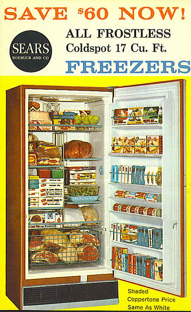 Sears Freezers Postcard, c. 1964