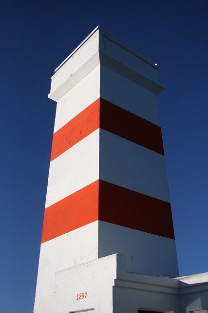 Candy Cane Lighthouse in Garður
