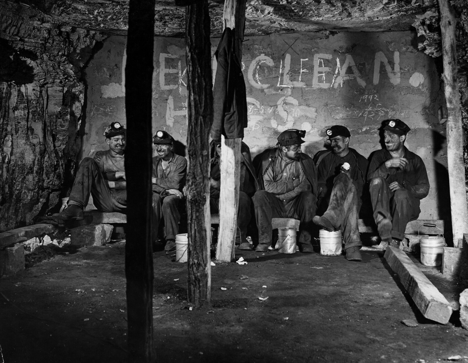 "Bean hole" where the miners gather to eat lunch
