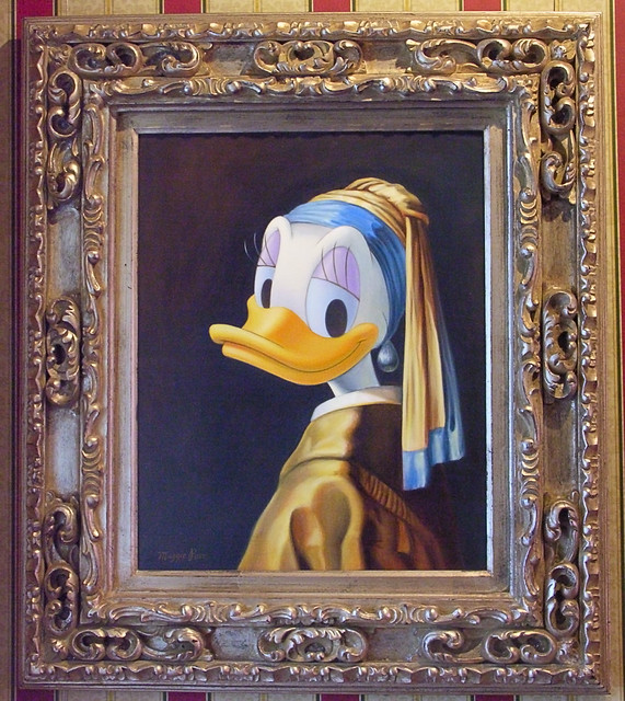 Duck with a Pearl Earring Hanging in the Disney Gallery