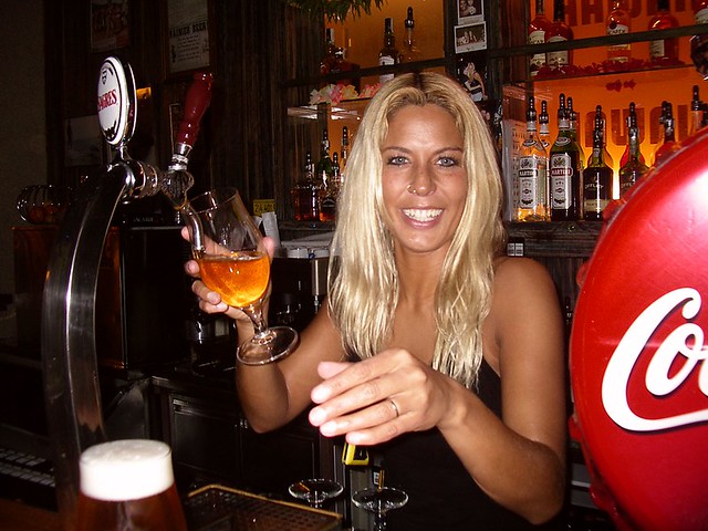 Girl in a bar