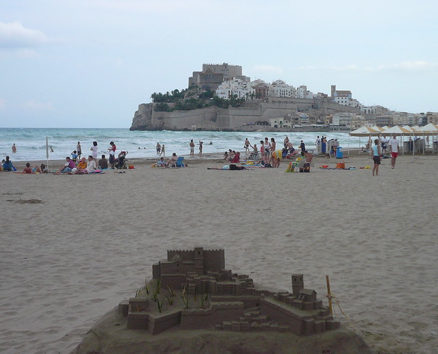 sand castle and Peniscola castle