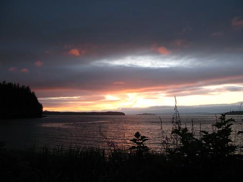 sunset sea sky silhouette clouds bay bc view vancouverisland telegraphcove portmcneill alderbay
