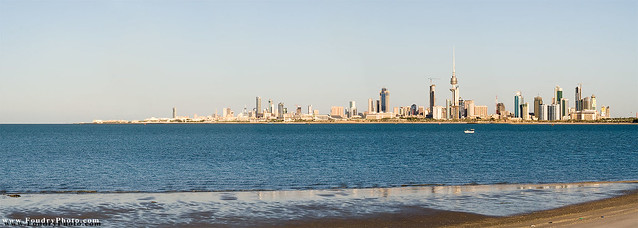kuwait city Panorama - 5 vertical photo`s merged