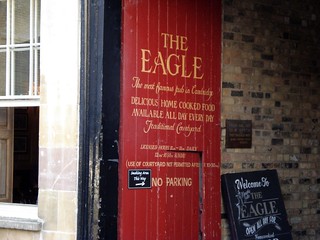 Sign at the Eagle, Bene't Street, Cambridge | by Kake .