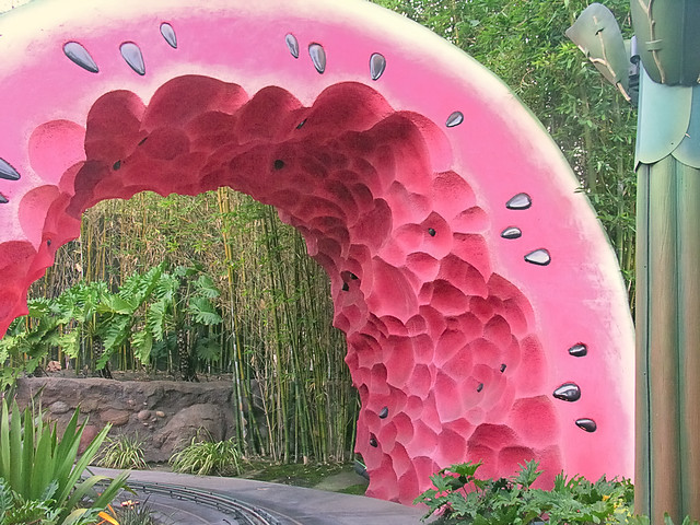 A Watermelon Tunnel at Heimlich's Chew Chew Train