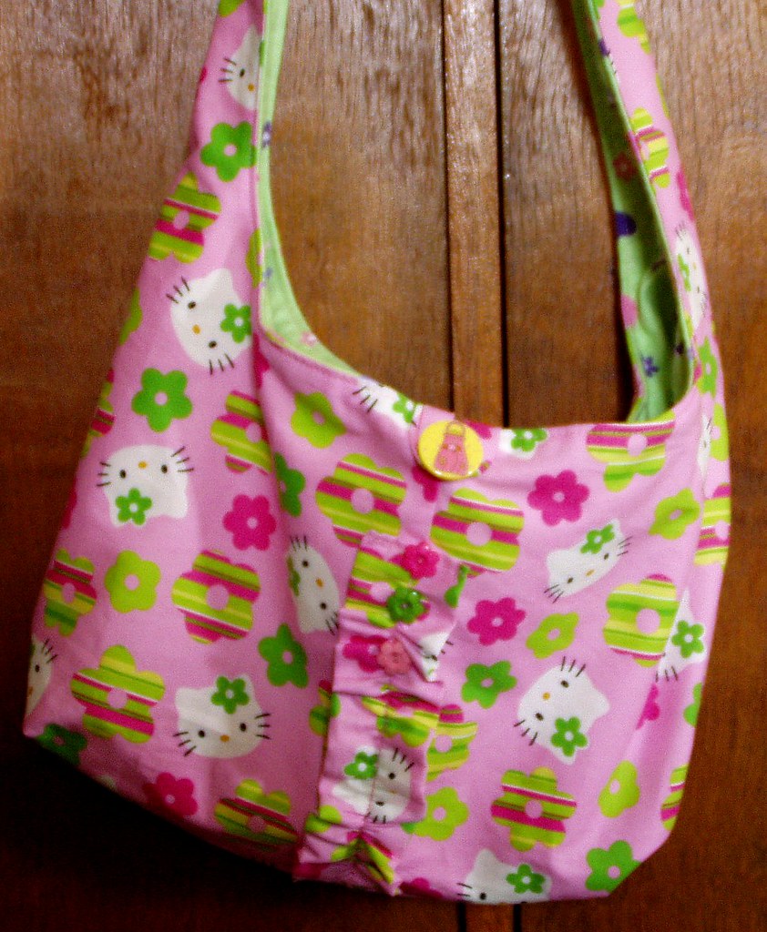 hello kitty bag | cotton hello kitty fabric lined with cotto… | Flickr