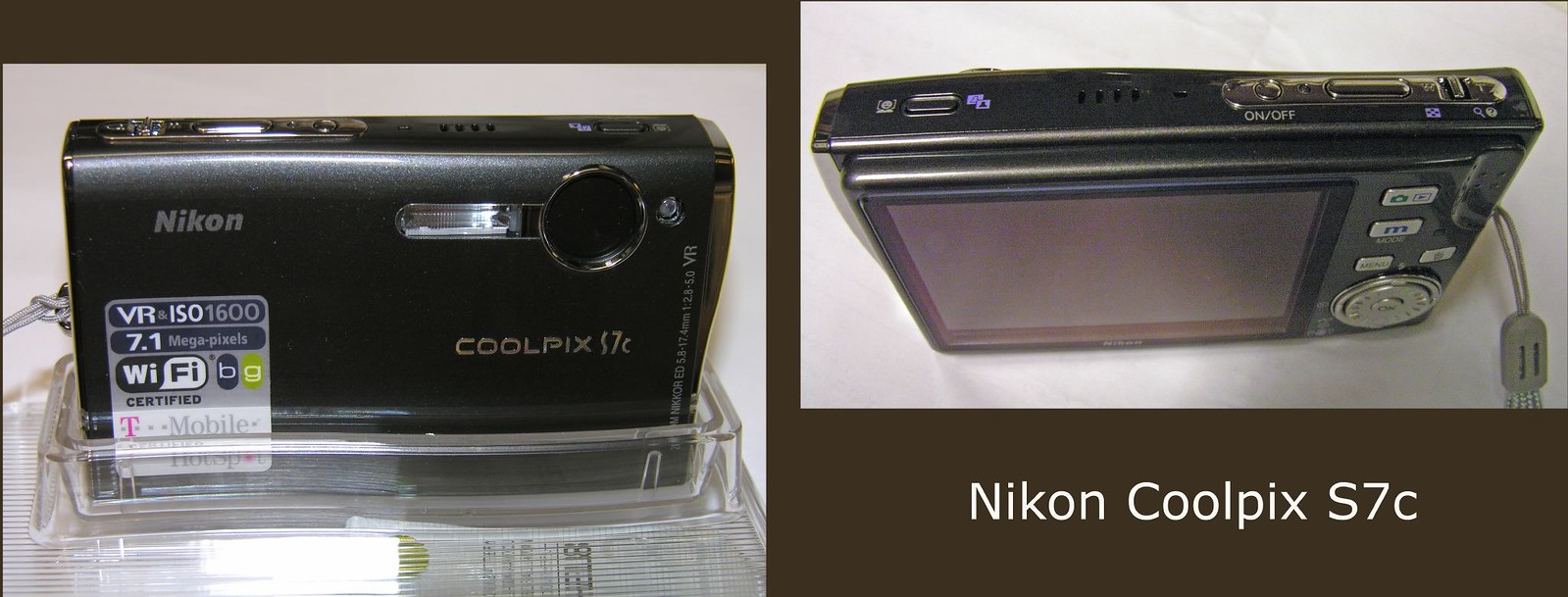 Nikon Coolpix S7c - Front and Back