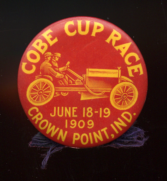 Cobe Cup Race (pinback), June 18-19, 1909 - Crown Point, Indiana