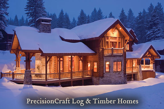 Eagle's Nest | Milled Log & Timber Frame Home | PrecisionCraft Log Homes