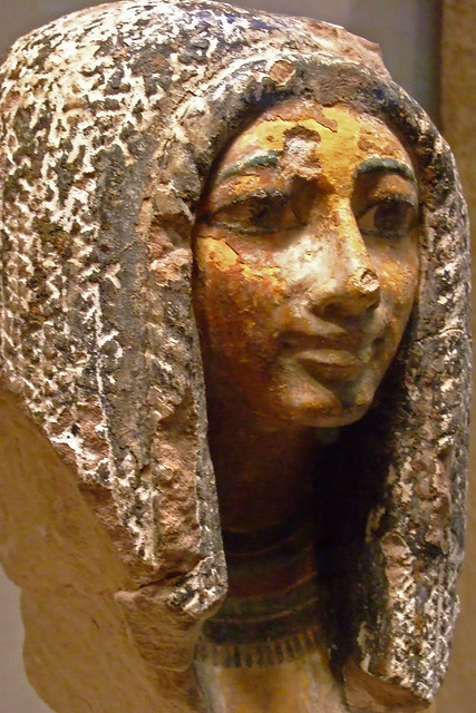 Bust of Egyptian Woman Dynasty 18 Thebes Sandstone (2)