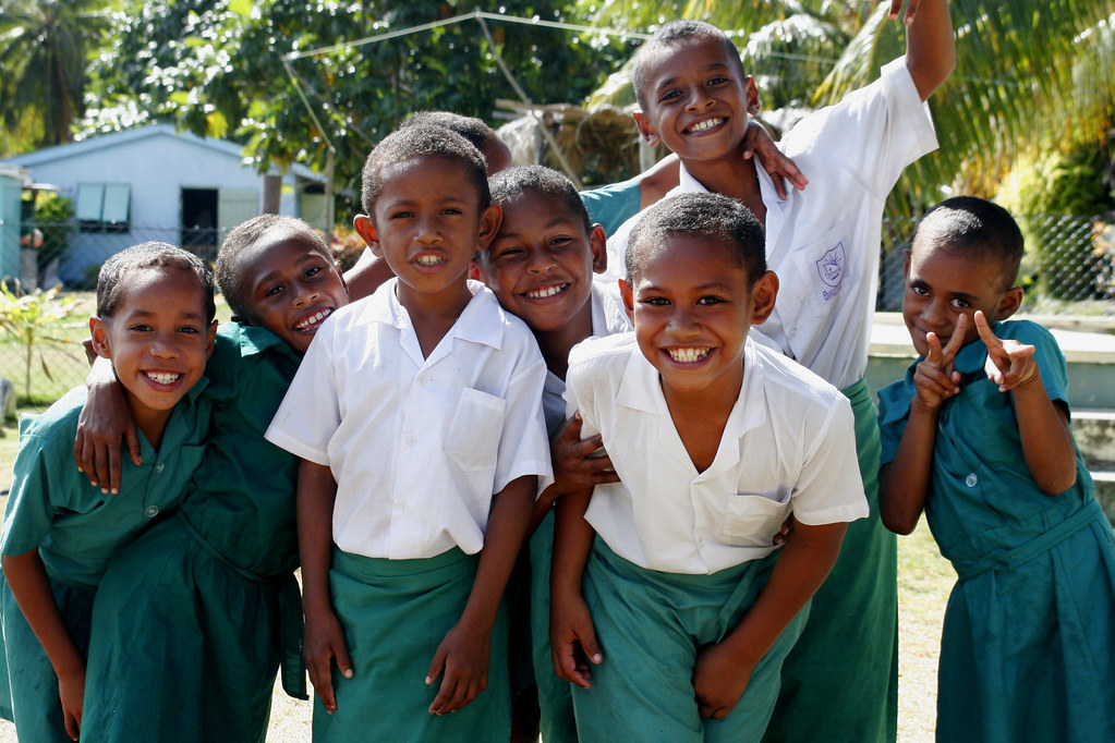 Local kids on Dravuni Island, Fiji
