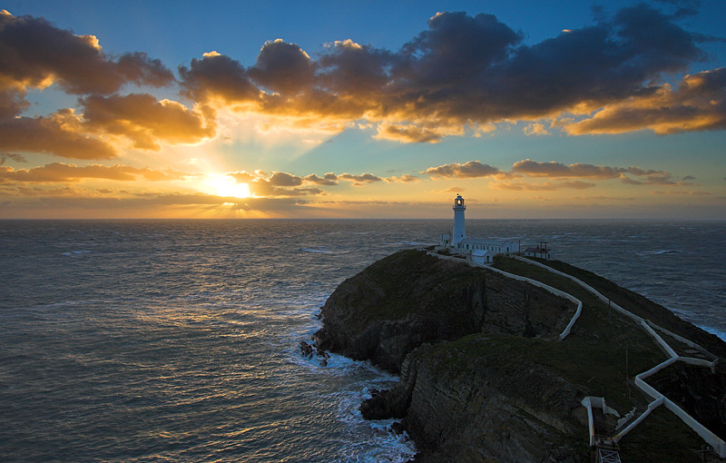 South Stack Lighthouse Sunset by Stu Worrall Photography