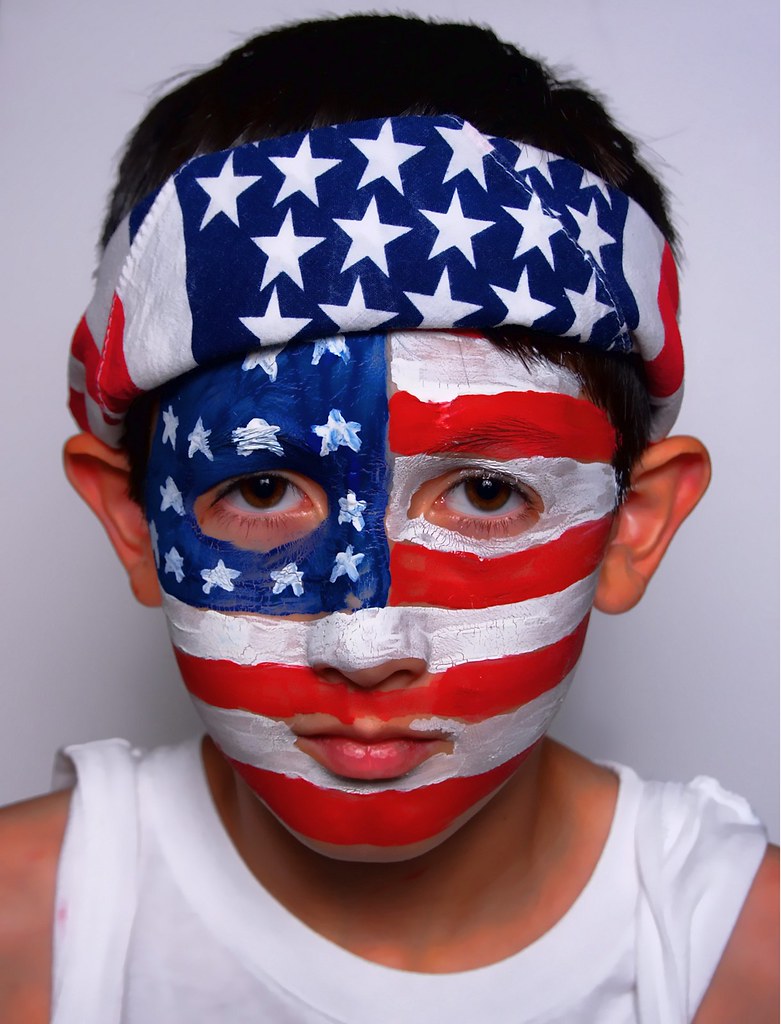 Go U.S.A! | So, Ace wanted to paint his face for today's Wor… | Flickr