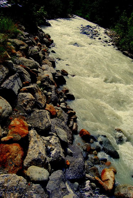 River flows through ...