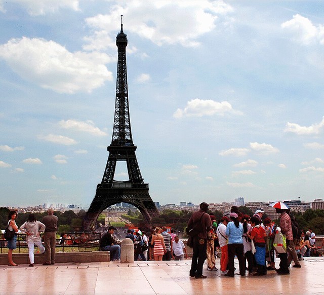 La  tour Eiffel photo prise du Trocadéro.