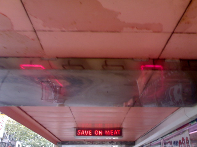 Save On Meat Sign