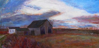 Preston Avenue barn - last days (painting)