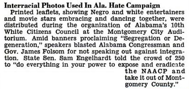 Interracial Photos Used in Alabama Hate Campaign - Jet Magazine, October 27, 1955