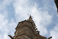 Church tower with gargoyles