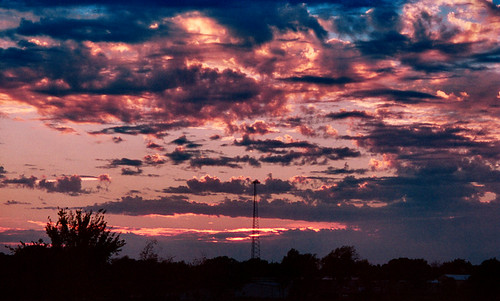 Cloudburst by unpolarized, ranch trees light sunset sky color tree film nature colors clouds rural 35mm landscape geotagged out