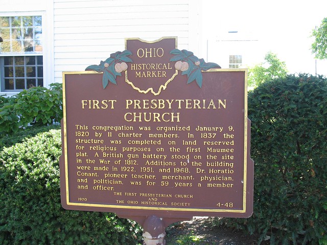 First Presbyterian Church Historical Marker, Maumee, Ohio