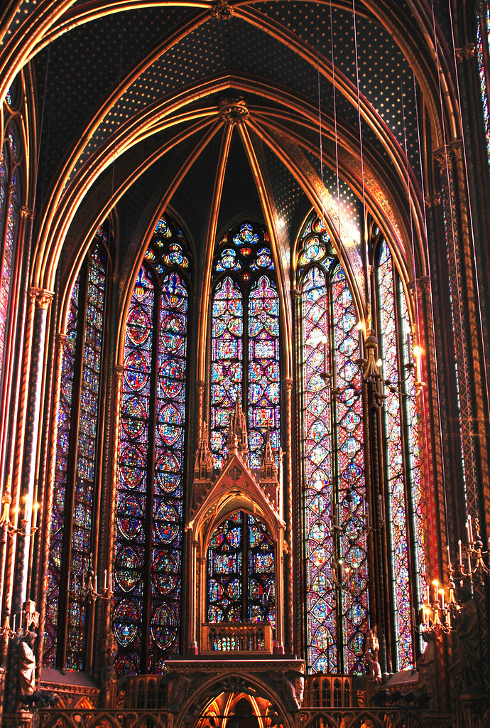 Interior Of St Chapelle Paris France The Nave Of The Ch