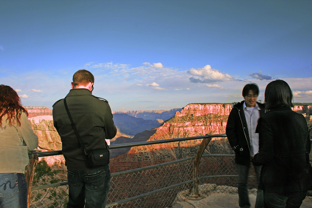 Grand Canyon and its Tourists - Postcard of 2 Couples Who Will Never Cross Paths Again by Juli Kearns (Idyllopus)